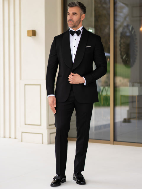 Tinuta Completa Mire Smoking Negru Gala&Ceremonie Lana Vitale Barberis BMan001