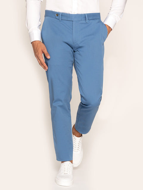 Pantaloni Barbati Bleu Ocean 100% Bumbac Modern Casual BMan609 (1)