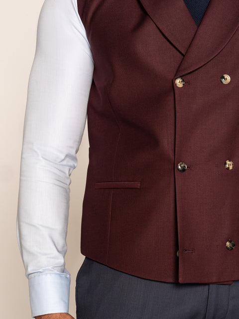 Vesta Eleganta Burgundy La Doua Randuri De Nasturi BMan0295 (5)
