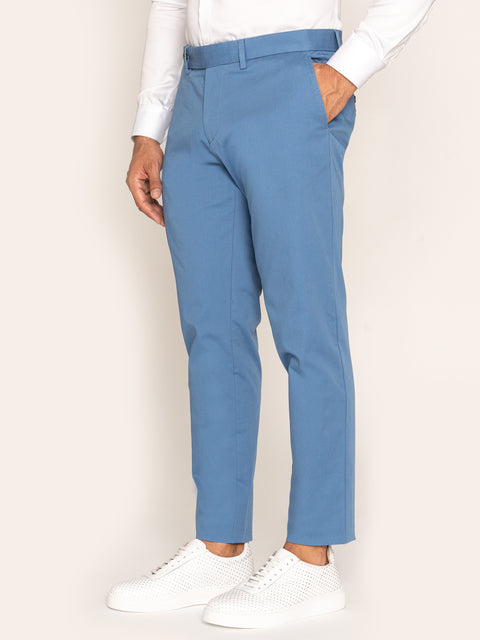 Pantaloni Barbati Bleu Ocean 100% Bumbac Modern Casual BMan609 (4)