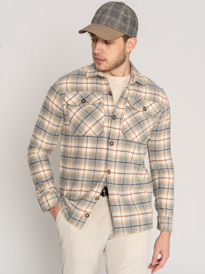 Camasa Casual Barbati Tip Jacheta Maro In Carouri BMan879