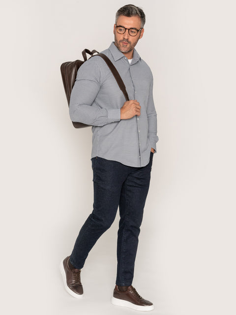 Camasa Office&Casual Barbati Bleumarin Imprimeu Wales Tip Overshirt Tricou Galbiatti874 (2)