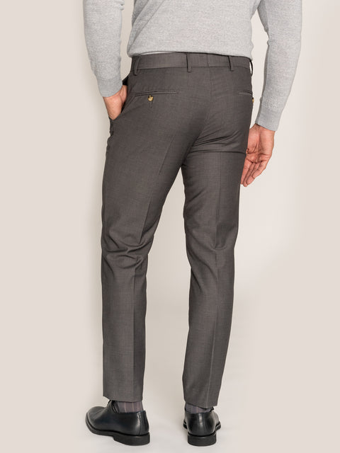 Pantaloni Eleganti Barbati Gri Inchis Din Stofa Lana BMan608 (7)