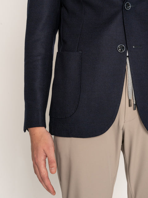 Sacou Office Bleumarin Barbati 100% Lana Vitale Barberis 130'S  BMan435 (8)