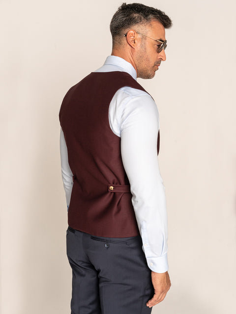 Vesta Eleganta Burgundy La Doua Randuri De Nasturi BMan0295 (6)