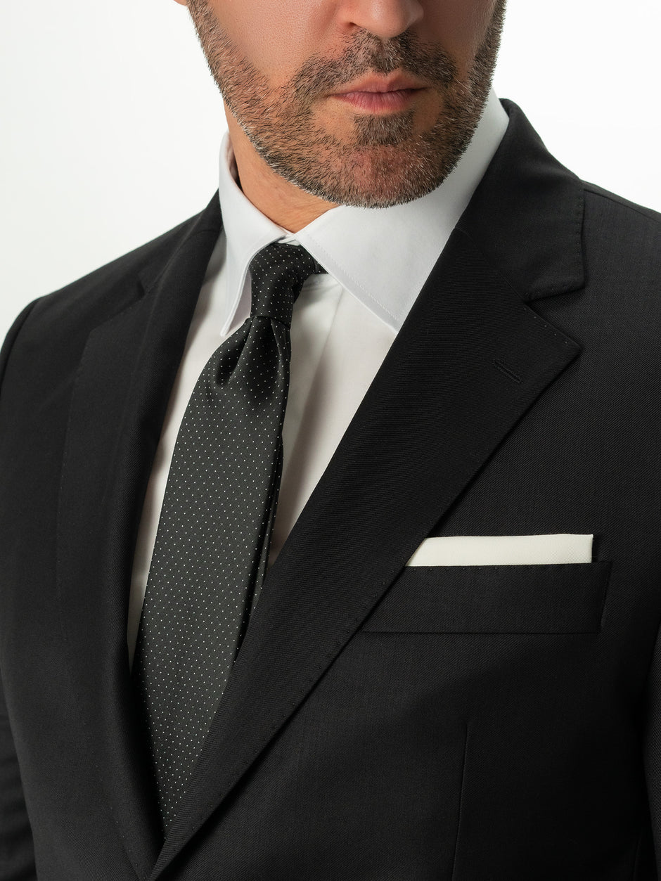 Costum Barbati Negru Clasic 100% Lana Vitale Barberis BMan0001 (3)