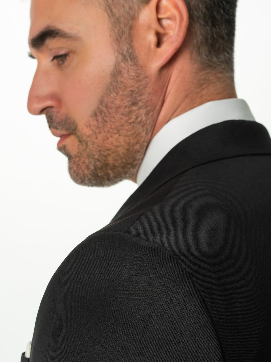 Costum Barbati Negru Clasic 100% Lana Vitale Barberis BMan0001 (8)