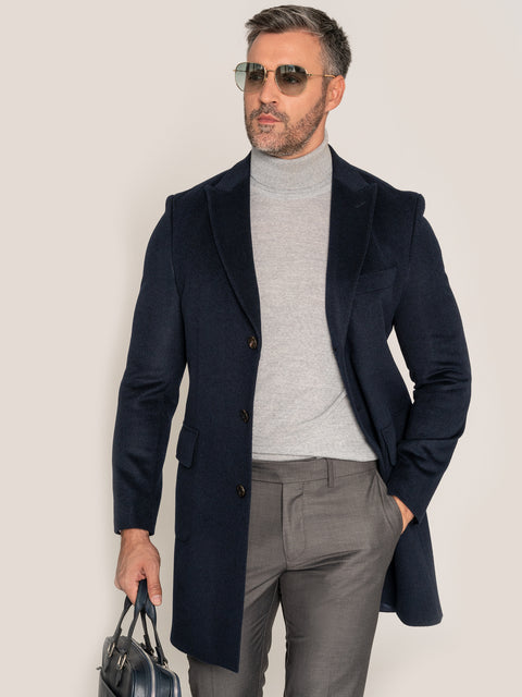 Pantaloni Eleganti Barbati Gri Inchis Din Stofa Lana BMan608 (2)