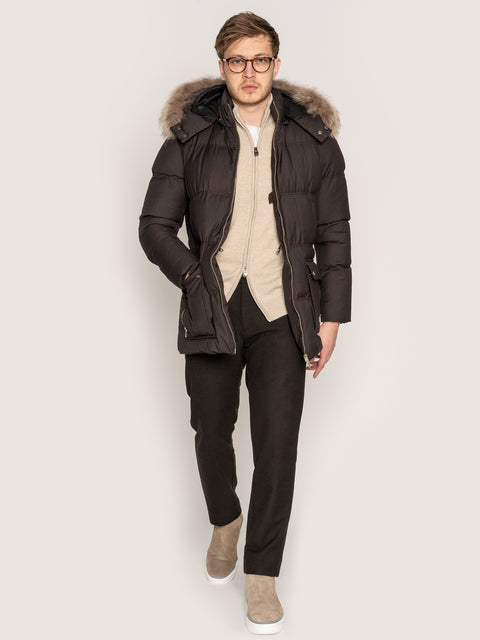 Pulover Crem Barbati Din 100% Lana Merino's Cu Fermoar BMan616 (6)