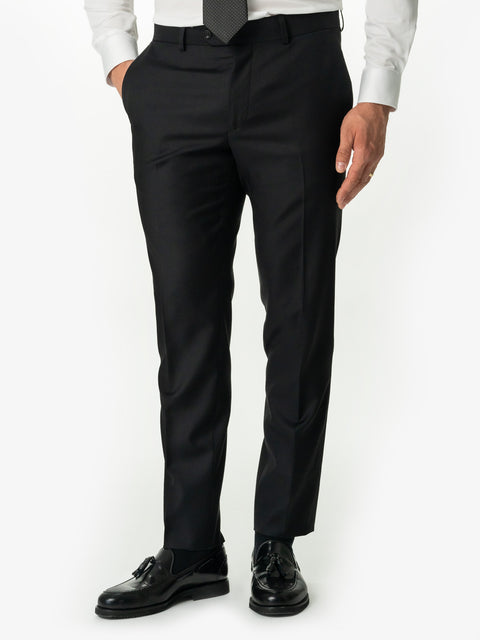 Costum Bărbați Negru Clasic 100% Lana Finitura Felice BMan0001 (7)