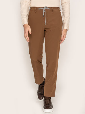 Pantaloni Cu Snur Barbati Maro Elastici Flexo Din Spandex Milano BMan598