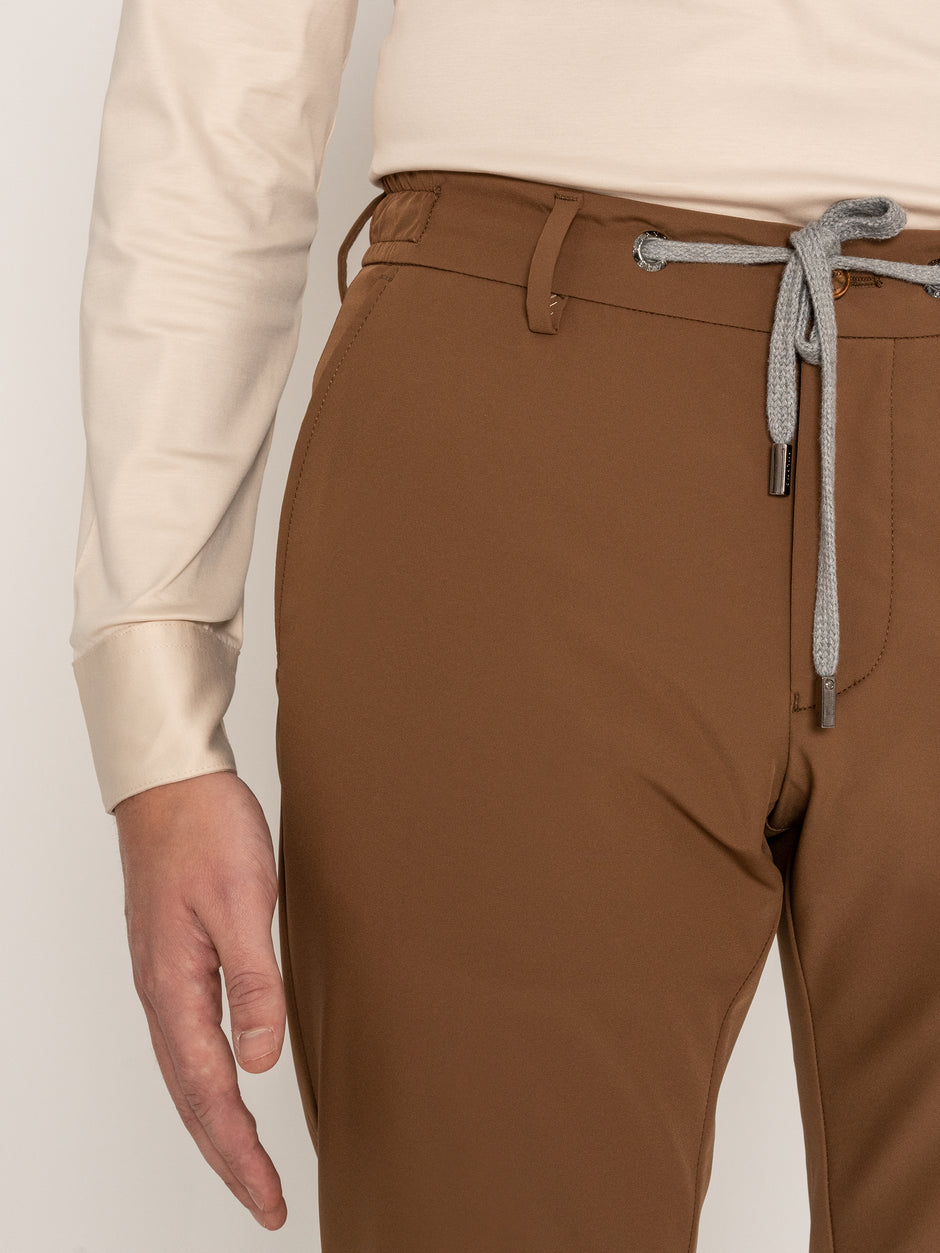 Pantaloni Cu Snur Barbati Maro Elastici Flexo Din Spandex Milano BMan598 (6)