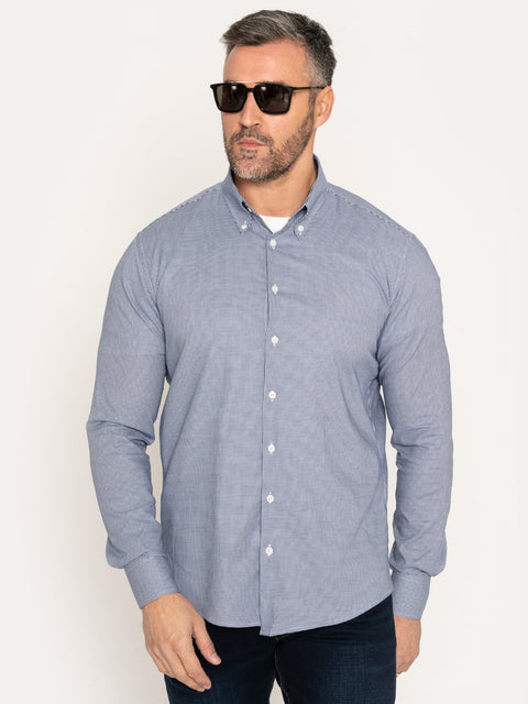 Camasa Casual Barbati Bleumarin Texturat 100% Bumbac Natural BMan878 (5)
