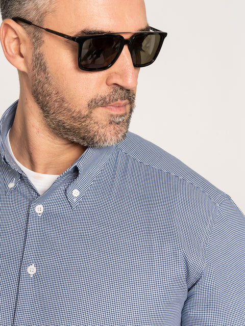 Camasa Casual Barbati Bleumarin Texturat 100% Bumbac Natural BMan878 (2)
