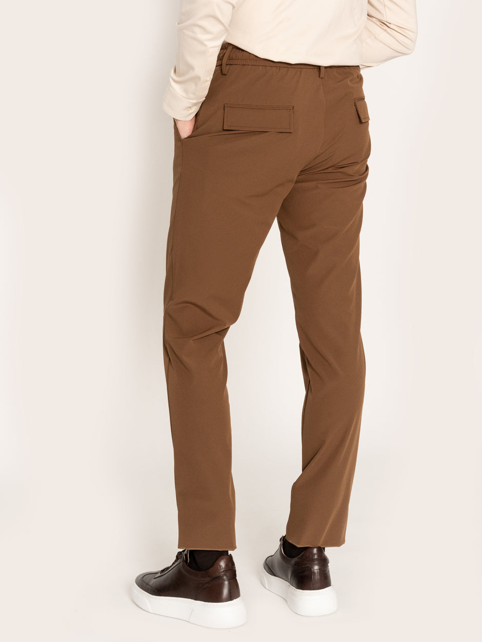 Pantaloni Cu Snur Barbati Maro Elastici Flexo Din Spandex Milano BMan598 (7)