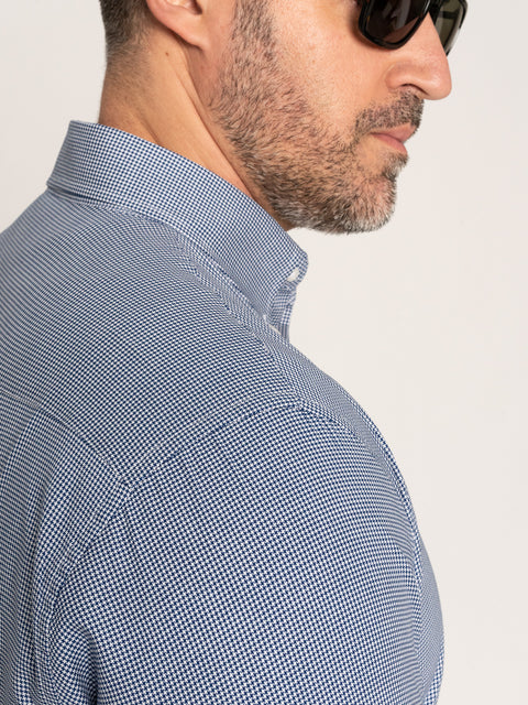 Camasa Casual Barbati Bleumarin Texturat 100% Bumbac Natural BMan878 (8)