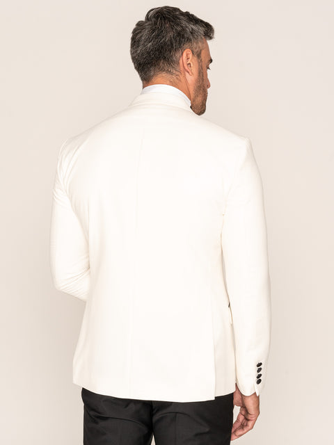 Costum Elegant Barbati Ceremonie Alb Perla Formal BMan294 (8)