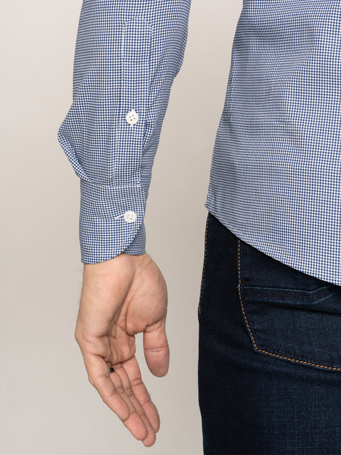 Camasa Casual Barbati Bleumarin Texturat 100% Bumbac Natural BMan878 (4)
