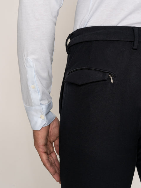 Pantaloni Cu Snur Bleumarin Barbati Elastici Flexo Design BMan619 (7)