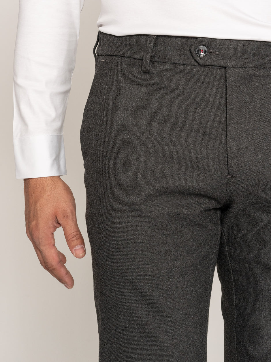 Pantaloni Office Barbati Confortabili Gri Antracit Essentials BMan615 (4)
