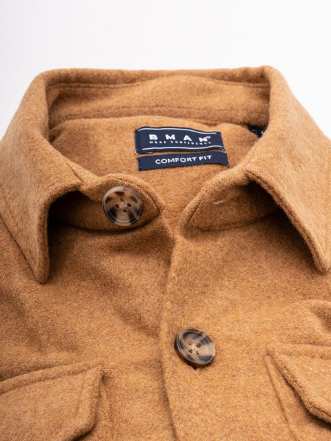 Camasa Casual Barbati Tip Jacheta Overshirt Maro Tobacco Sezon Toamna Iarna BMan882 (9)