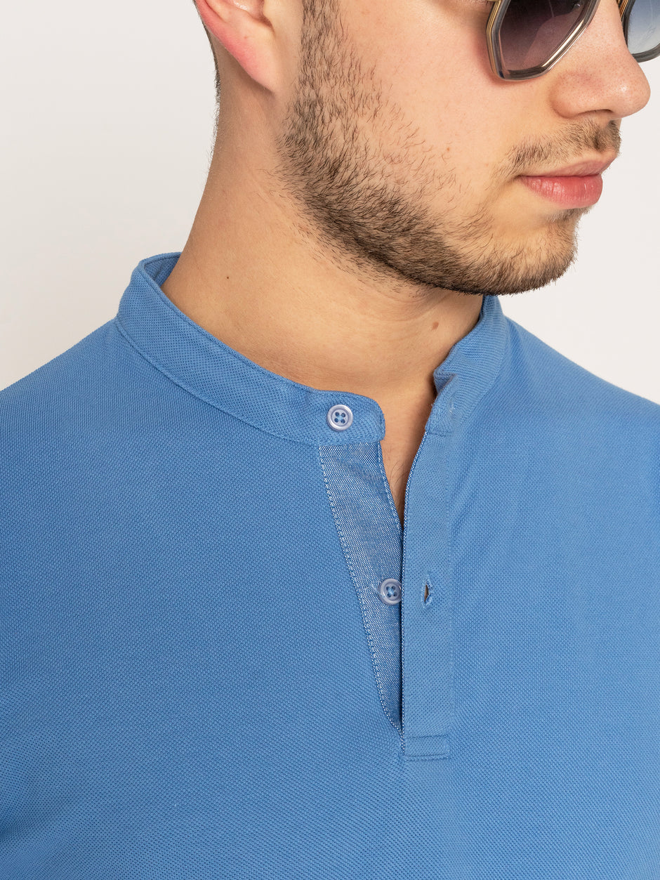 Tricou WS Albastru cu Guler Tunica BMan246 (2)