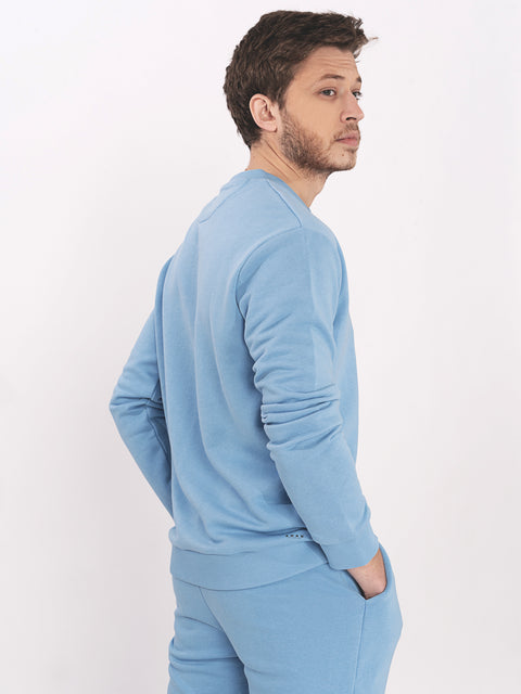 Pulover Barbati Bleu Model Sport 100% Bumbac BMan527 (2)