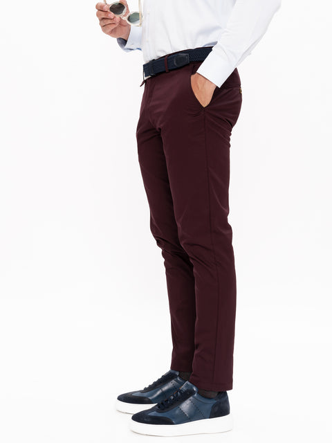 Pantaloni Barbati Chinos Bordo simplu BMan548 (4)