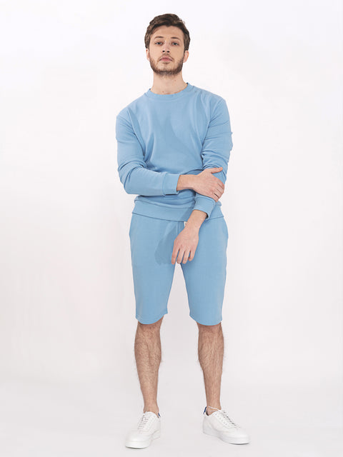 Pulover Barbati Bleu Model Sport 100% Bumbac BMan527 (6)