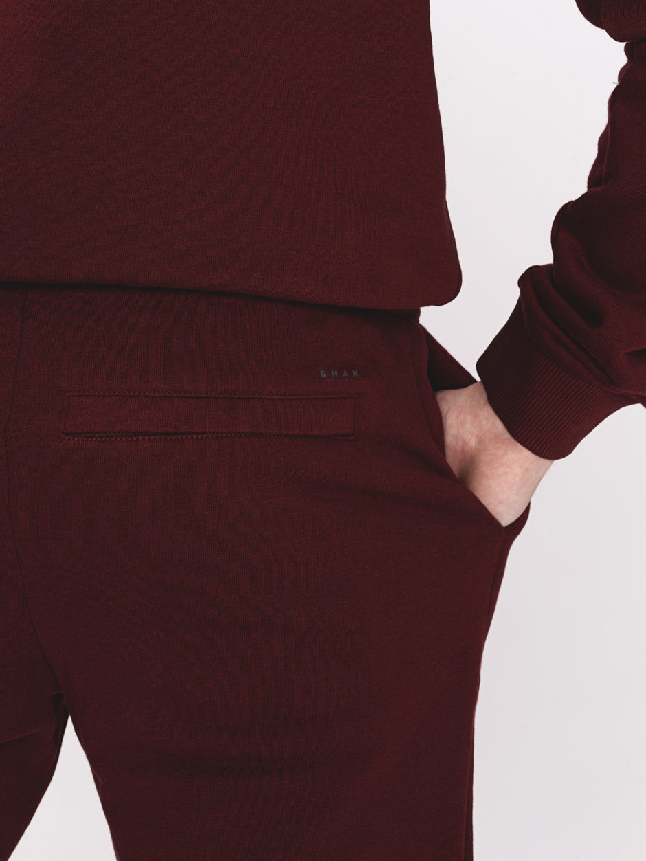 Pantaloni Scurti Trening Barbati Bordo 100% Bumbac BMan163 (5)