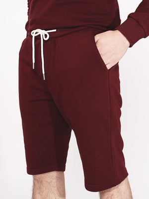 Pantaloni Scurti Trening Barbati Bordo 100% Bumbac BMan163