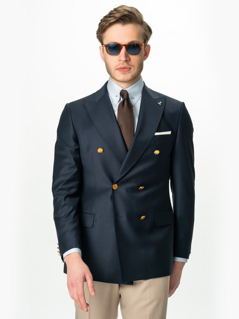 Sacou Barbati Bleumarin Regal din Lana BMan399 (4)