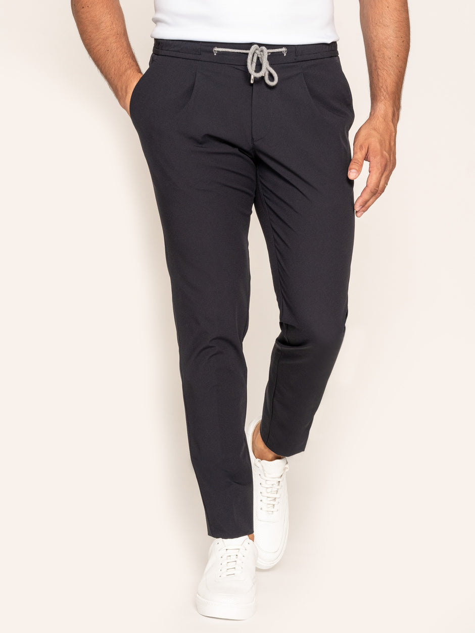 Cu Snur Barbati Bleumarin Elastici Flexo Din Spandex Milano BMan598 (1)