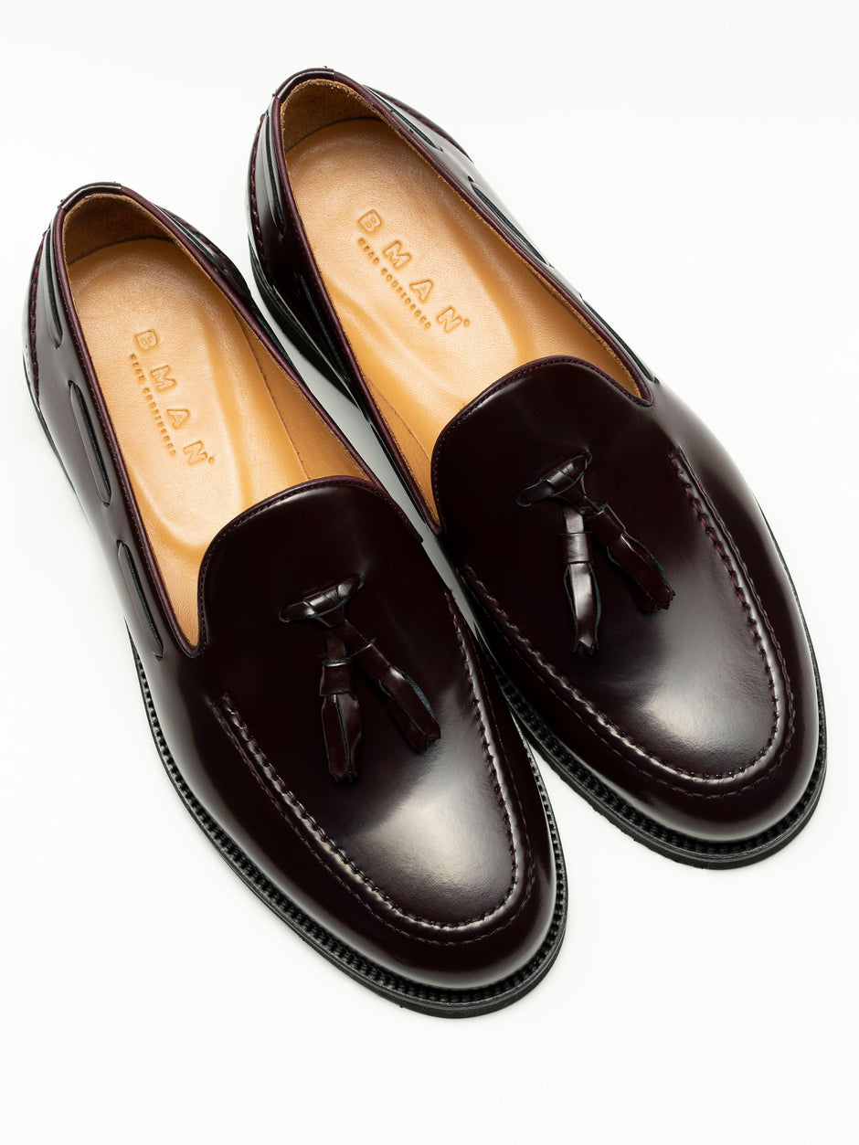 Mocasini Barbati Tassel Loafers Bordo Semilucios 100% Piele Naturala BMan215 (5)