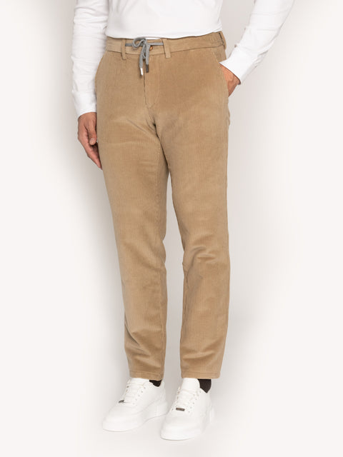 Pantaloni Cu Snur Barbati Bej Premium Din Raiat Natural BMan622 (4)