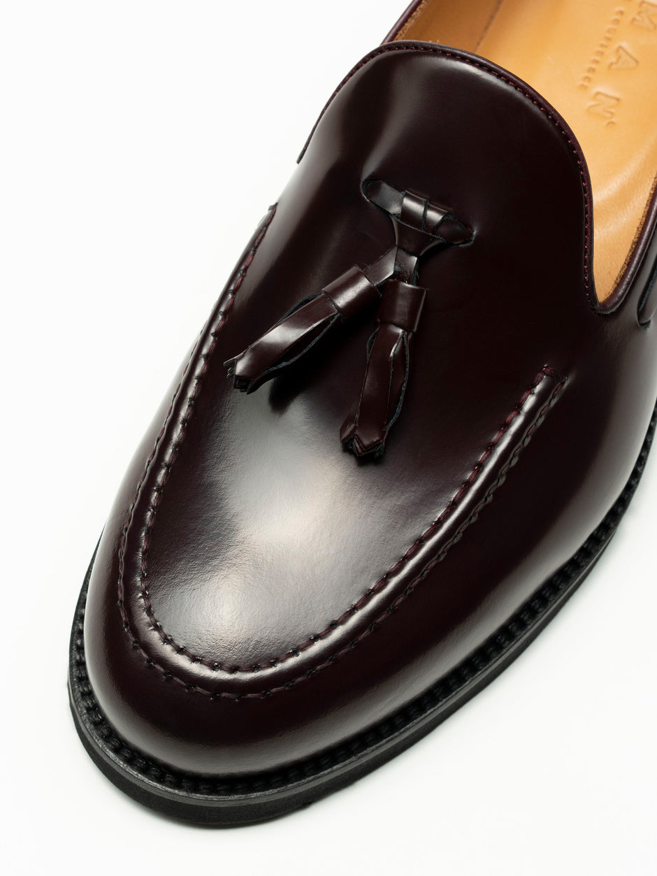 Mocasini Barbati Tassel Loafers Bordo Semilucios 100% Piele Naturala BMan215 (7)