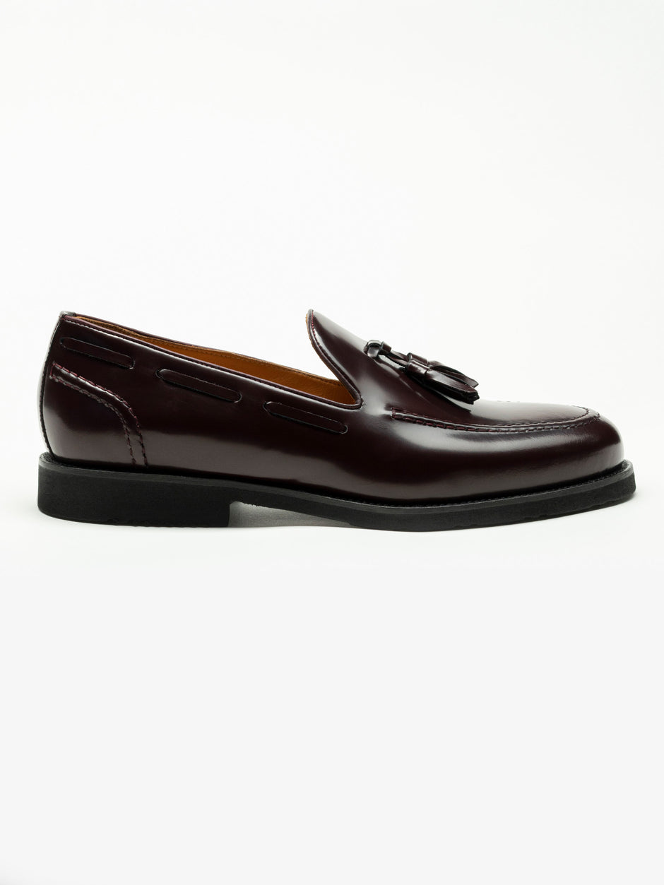 Mocasini Barbati Tassel Loafers Bordo Semilucios 100% Piele Naturala BMan215 (2)
