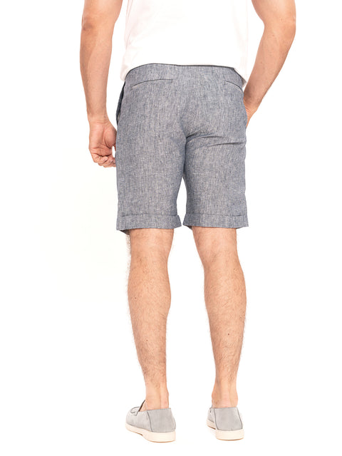 Pantaloni Scurti Bleumarin Sters Barbati din 100% In Natural Vara BMan165 (5)