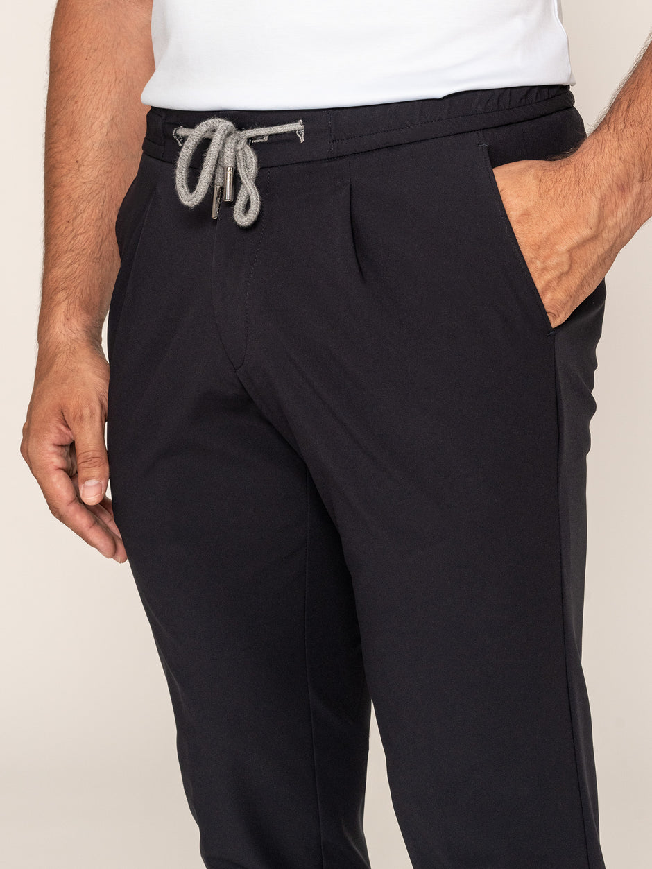 Cu Snur Barbati Bleumarin Elastici Flexo Din Spandex Milano BMan598 (2)