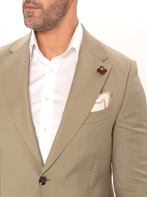 Costum Barbati Verde Maslin Din 100% Lana Cerruti BMan300 (3)