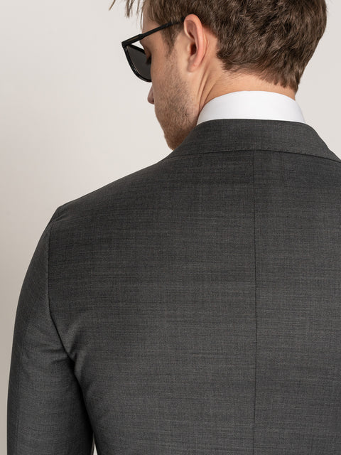 Costum Elegant Barbati Gri Doua Randuri 100% Lana Vitale Barberis BMan360 (6)