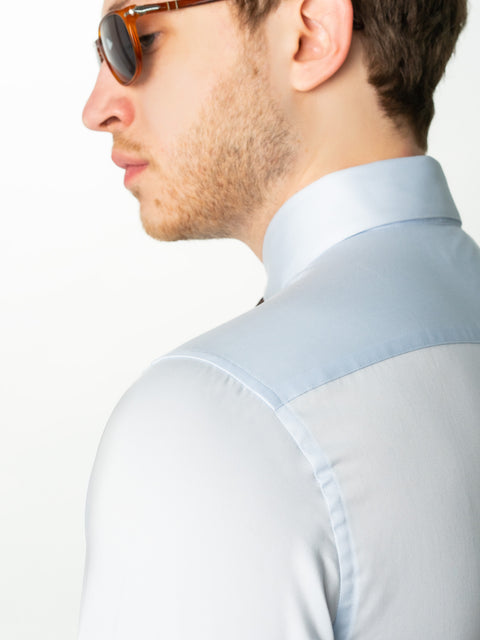 Camasa Barbati Bleu Guler Ac Pin 100% Bumbac Bman595 (5)