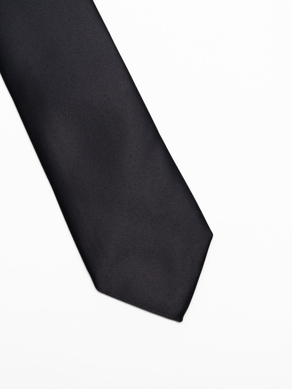 Cravata Barbati Eleganta Simpla Gri Inchis BMan910 (2)