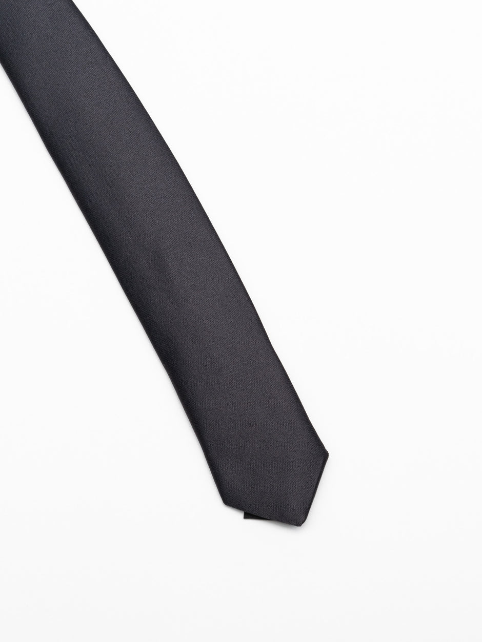 Cravata Barbati Eleganta Simpla Gri Inchis BMan910 (3)