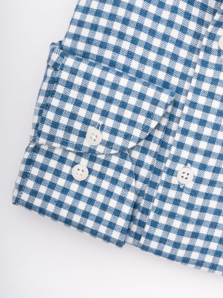 Camasa Office Barbati Albastru Ocean In Carouri Din Flanel Tip Overshirt Tricou BMan877 (11)