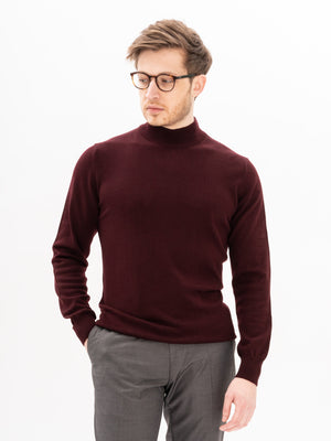 Pulover Barbati Tip Semi-Helanca Bordo Inchis 100% Bumbac BMan621