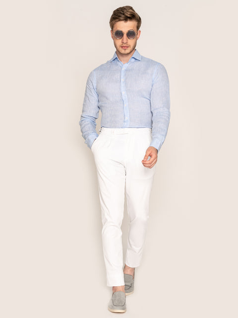 Pantaloni Barbati Gurkha Albi 100% Bumbac De Vara BMan600 (3)