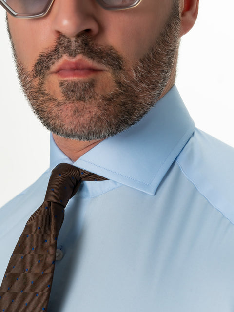 Camasa Eleganta Barbati Albastru Bleu 100% Bumbac Premium Monti Usor de Calcat BMan0002 (6)