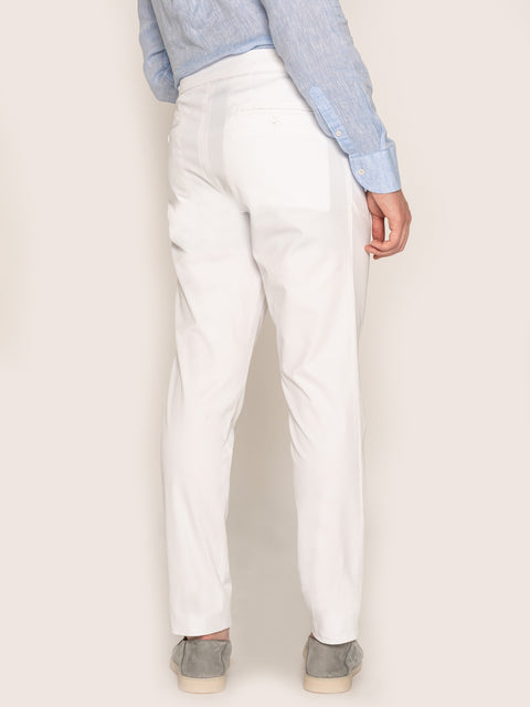 Pantaloni Barbati Gurkha Albi 100% Bumbac De Vara BMan600 (6)
