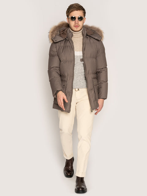 Geaca Premium Parma Bej Latte Barbati Iarna BMan0216 (2)